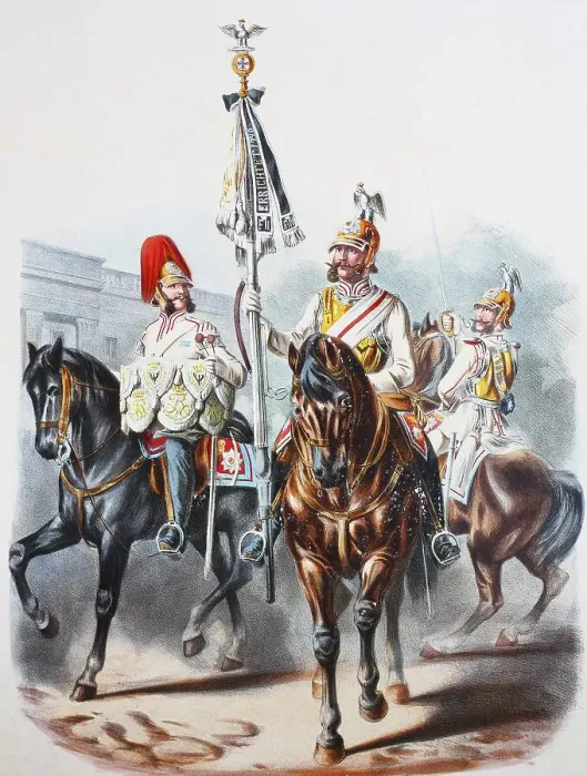 Framed Print : Prussian Army, Prussian Guard, Regiment of the Garde du Corps