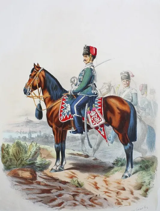 Framed Print : Prussian Army, Prussian Guard, Westphalian Hussar Regiment No