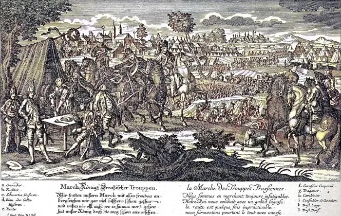 Framed Print : Prussian troops during the Seven Years War Framed Print : Prussian troops during the Seven Years War