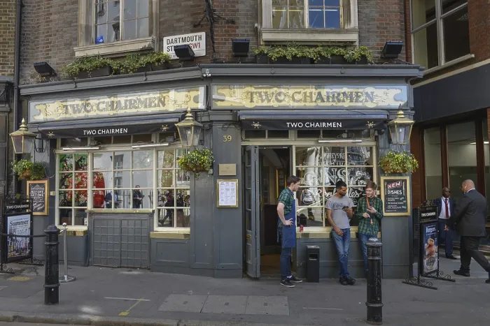 Framed Print : Pub, Two Chairmen, Dartmouth St