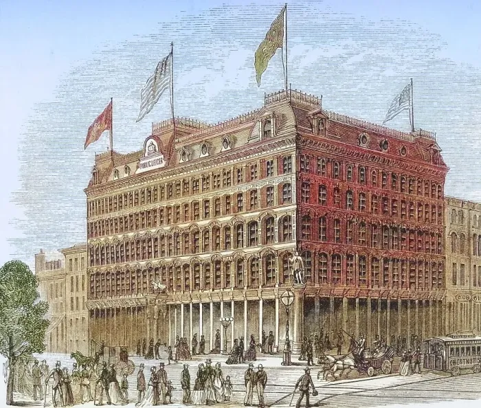 Framed Print : Public ledger building Philadelphia Pennsylvania in the 1870s Framed Print : Public ledger building Philadelphia Pennsylvania in the 1870s