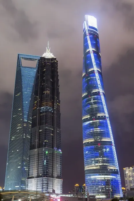 Framed Print : Pudong financial district at night