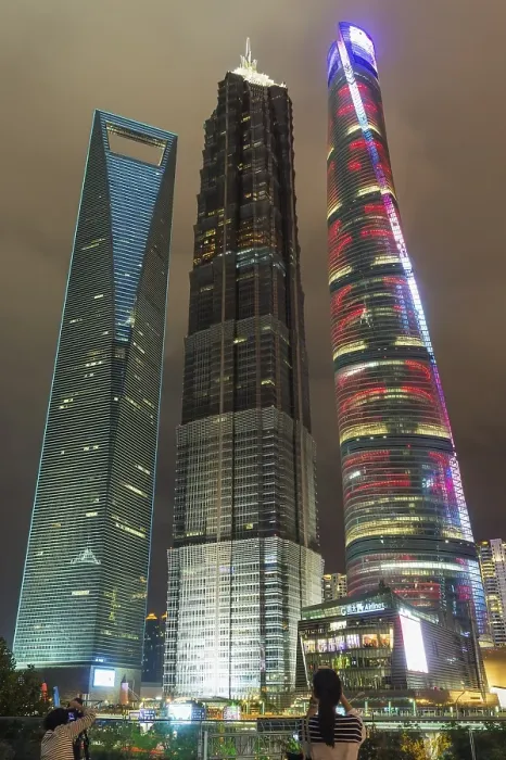 Framed Print : Pudong financial district at night