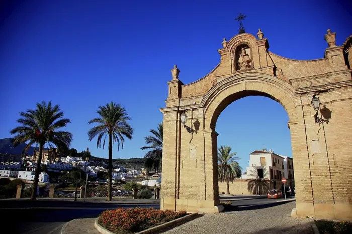 Framed Print : Puerta de Estepa archway in the town of Antequera