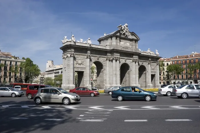 Framed Print : The Puerta de la Alcala on Plaza de la Independencia in Madrid