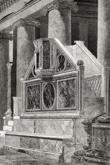 Framed Print : Pulpit of Gospel, San Lorenzo fuori le mura Framed Print : Pulpit of Gospel, San Lorenzo fuori le mura