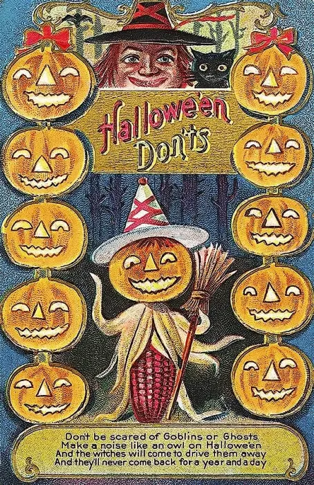 Framed Print : Pumpkin figure, witch, pumpkins