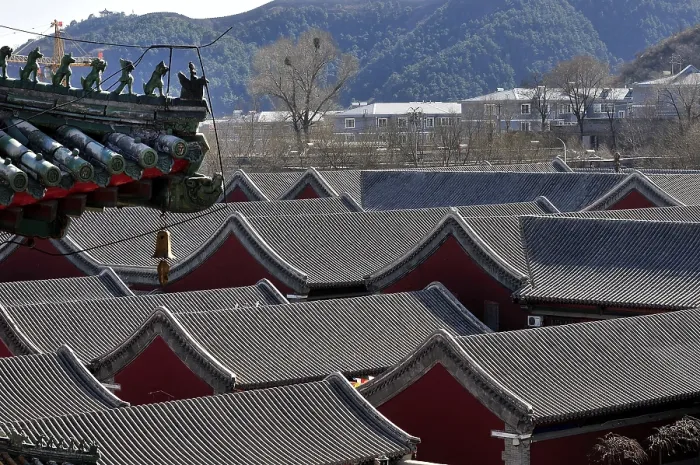 Framed Print : Puning buddhist temple, roofs, china