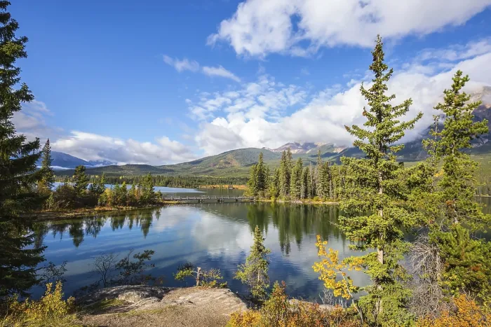 Framed Print : Pure transparent morning air in the Rocky Mountains of Canada