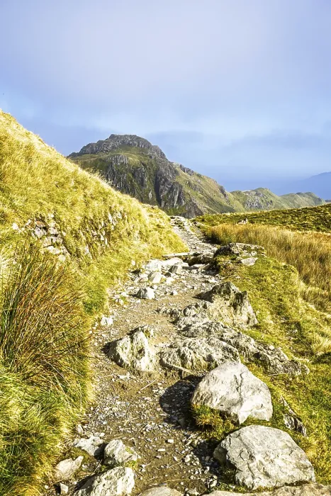 Framed Print : Pyg Track over Llyn Llydaw lake
