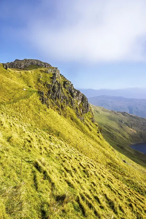 Framed Print : Pyg Track over Llyn Llydaw lake