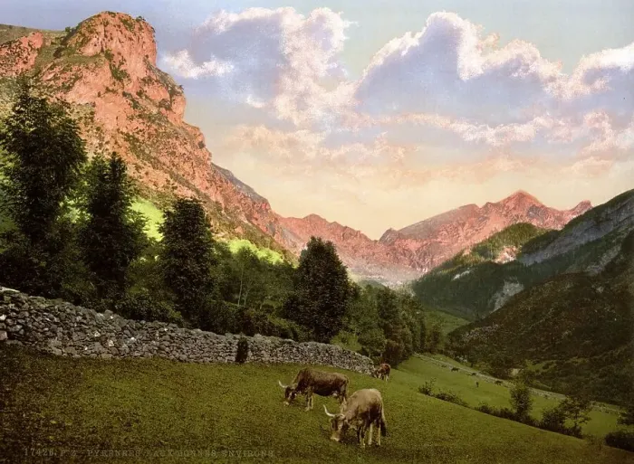 Framed Print : Pyrenean landscape near Eaux Bonnes
