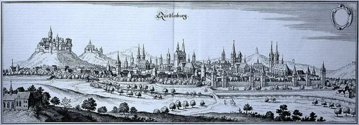 Framed Print : Quedlinburg in the Middle Ages