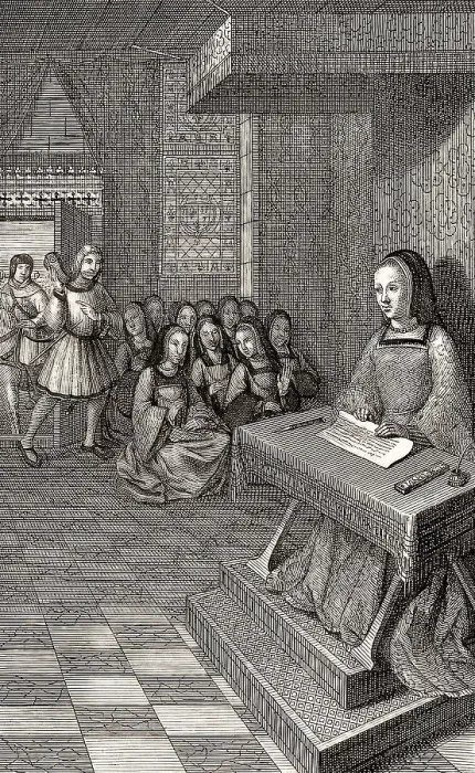 Framed Print : Queen Anne of Brittany, Court of the Ladies, 1509