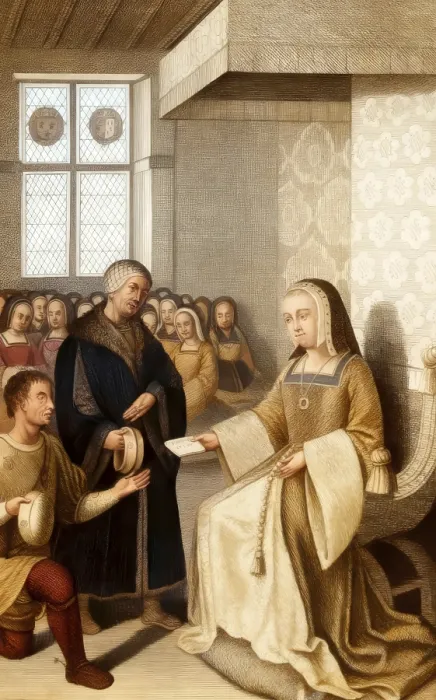 Framed Print : Queen Anne of Brittany, Court of the Ladies, 1509