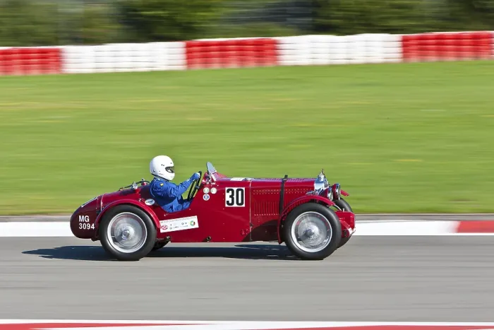 Framed Print : Race of pre-war racing cars at the Oldtimer Grand Prix 2010 on the Nurburgring race track