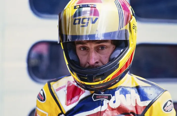 Framed Print : Racer Dirk Raudies (DEU), portrait, Honda RS 125 ccm, Motorcycle World Championship 1991, Grand Prix (GP) of Germany at the Hockenheimring on 26 May 1991, Germany, Europe