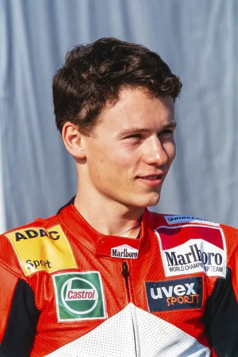 Framed Print : Racer Steve Jenkner (DEU), portrait, Aprilia 125 ccm, Motorcycle World Championship, Italian Grand Prix in Mugello, 6 June 1999, Italy, Europe Framed Print : Racer Steve Jenkner (DEU), portrait, Aprilia 125 ccm, Motorcycle World Championship, Italian Grand Prix in Mugello, 6 June 1999, Italy, Europe