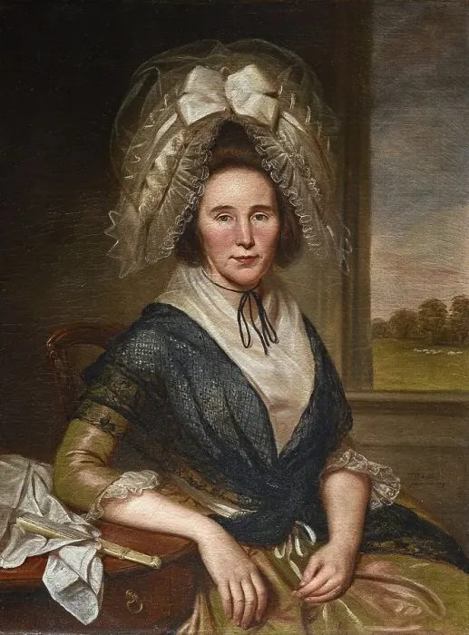 Framed Print : Rachel Leeds Kerr, Painting by Charles Willson Peale