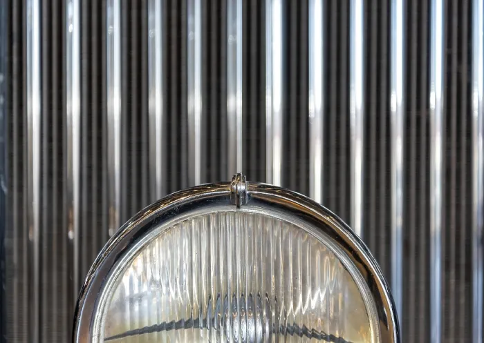 Framed Print : Radiator grille and headlight of retro car close up Framed Print : Radiator grille and headlight of retro car close up