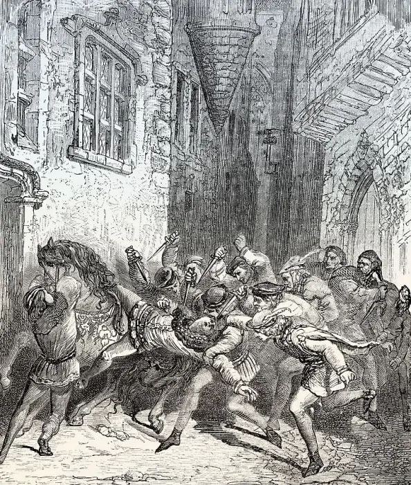 Framed Print : The raid on Saint Francis Borgia Framed Print : The raid on Saint Francis Borgia