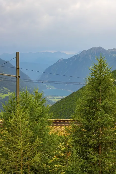 Framed Print : Railroad Tracks with Mountain View Framed Print : Railroad Tracks with Mountain View