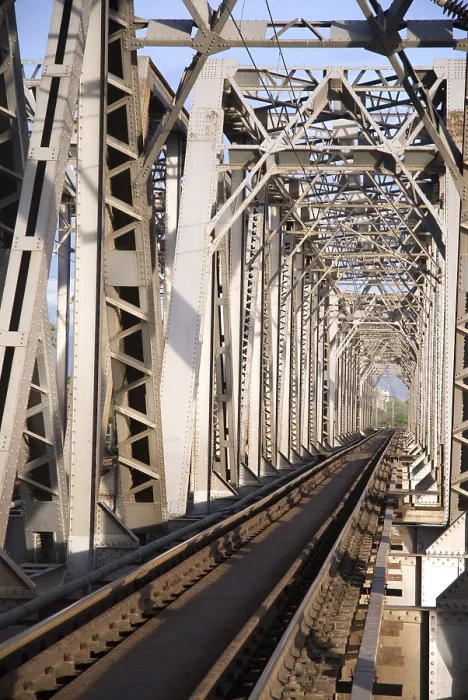 Framed Print : Railway bridge on diva vasai route