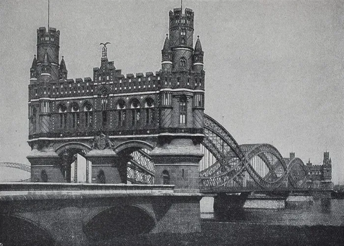 Framed Print : Railway bridge over the river Elbe near Hamburg