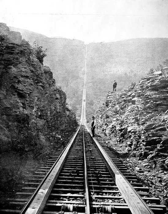 Framed Print : The railway line of the Otis Railway in the Catskill Mountains