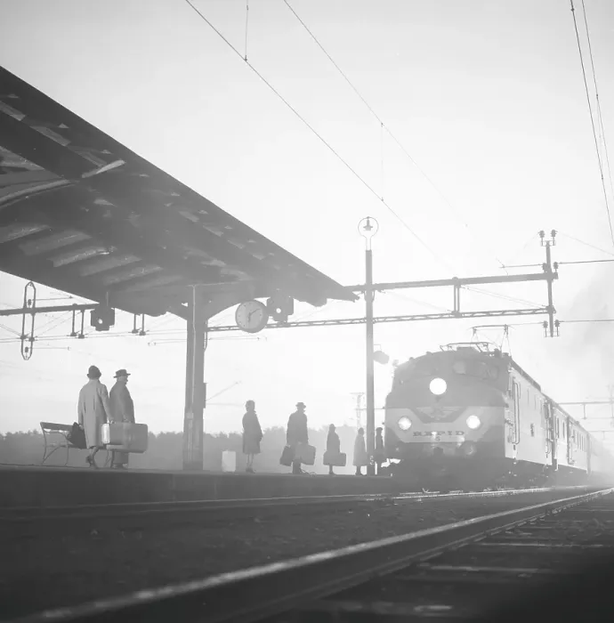 Framed Print : Railway station in the 1960s Framed Print : Railway station in the 1960s