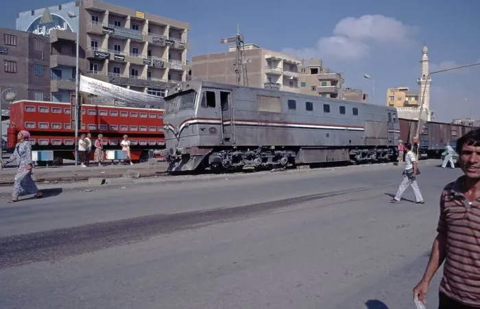 Framed Print : Railway, Suez, Red Sea, Egypt, September 1989, vintage, retro, old, historical, Africa