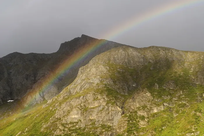 Framed Print : Rainbow, Lofoten, Northern Norway Framed Print : Rainbow, Lofoten, Northern Norway