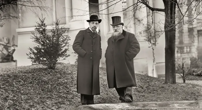 Framed Print : Rainer Maria Rilke together with Auguste Rodin Framed Print : Rainer Maria Rilke together with Auguste Rodin