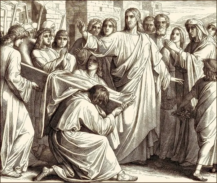 Framed Print : The raising of the son of the widow of Nain