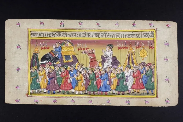 Framed Print : Rajasthani miniature painting, Rajasthan, India, Asia