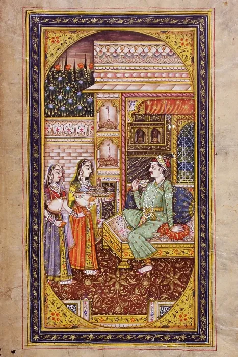 Framed Print : Rajasthani miniature painting, Rajasthan, India, Asia