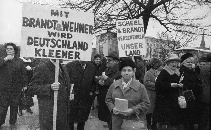 Framed Print : At a rally in Bonn on 11 March 1972