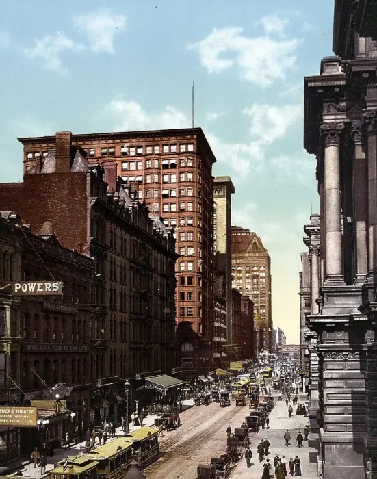 Framed Print : Randolph Street East, seen from La Salle