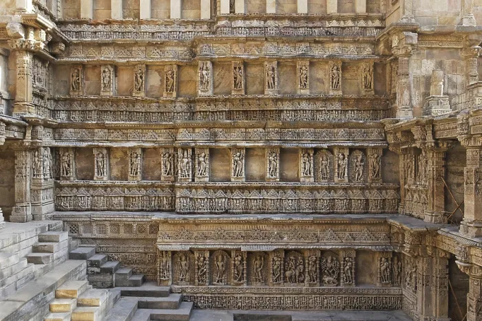 Framed Print : Rani ki vav, step well, stone carving