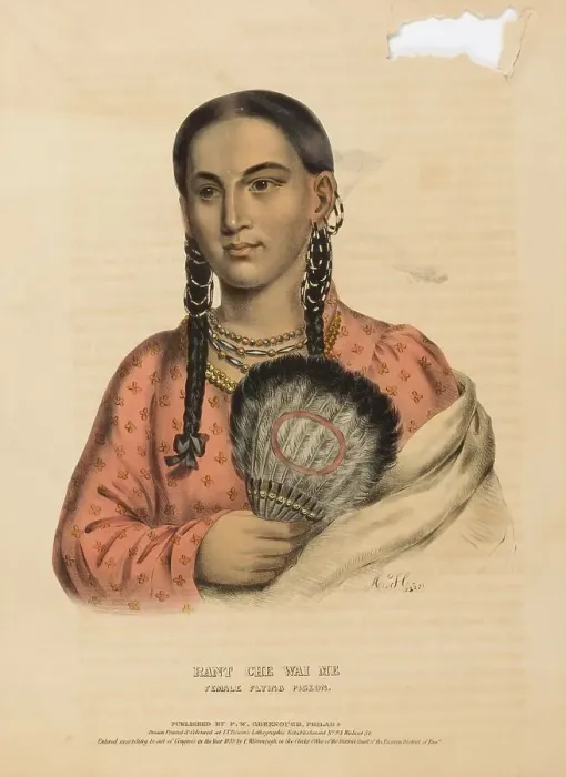 Framed Print : Rant Che Wai Me. Female Flying Pigeon (1838)