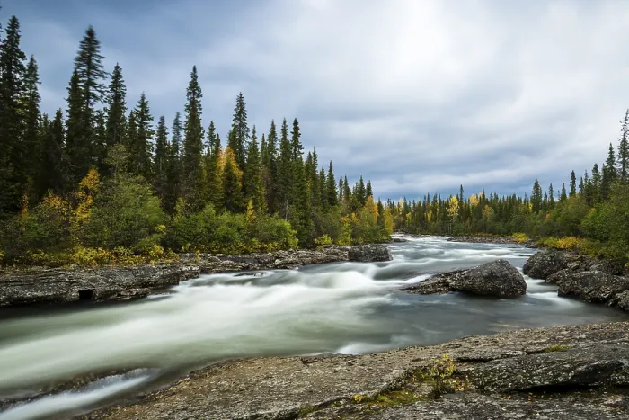 Framed Print : Rapids of Gamajahka, rivers, Kvikkjokk
