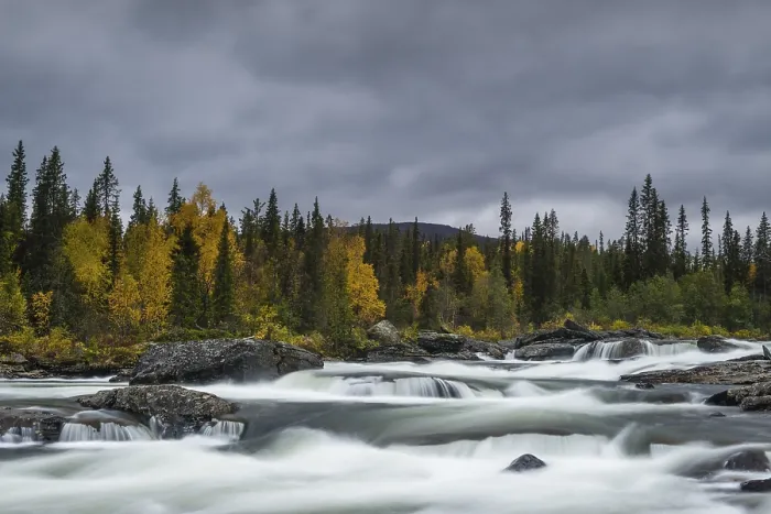 Framed Print : Rapids of Gamajahka, rivers, Kvikkjokk Framed Print : Rapids of Gamajahka, rivers, Kvikkjokk