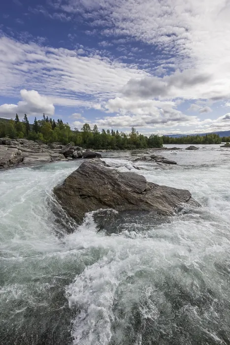 Framed Print : Rapids of the Kamajokk River, Prinskullen