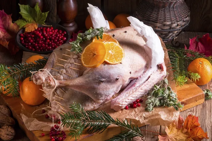 Framed Print : Raw goose in marinade