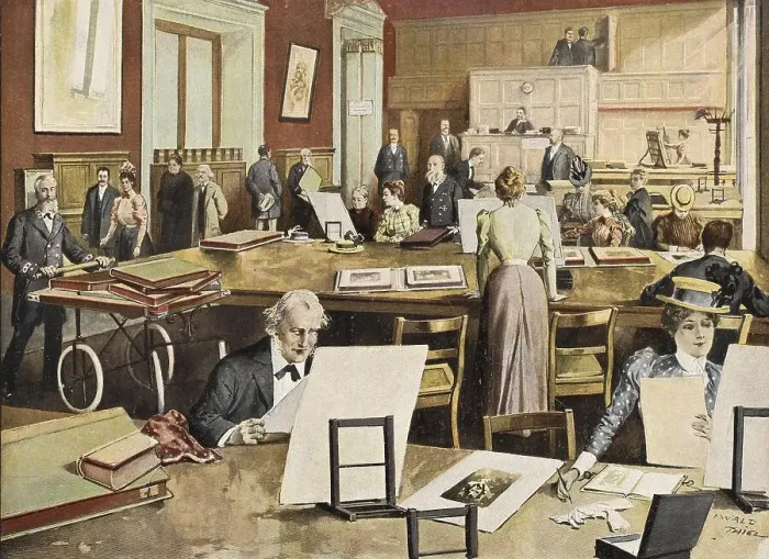 Framed Print : Reading Room of the Berlin Printers Cabinet Framed Print : Reading Room of the Berlin Printers Cabinet