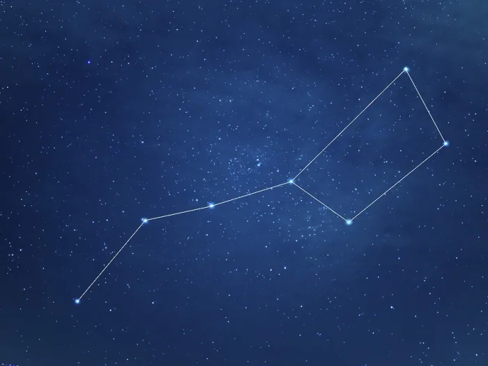 Framed Print : Really north sky with Big Dipper Constellation with lines