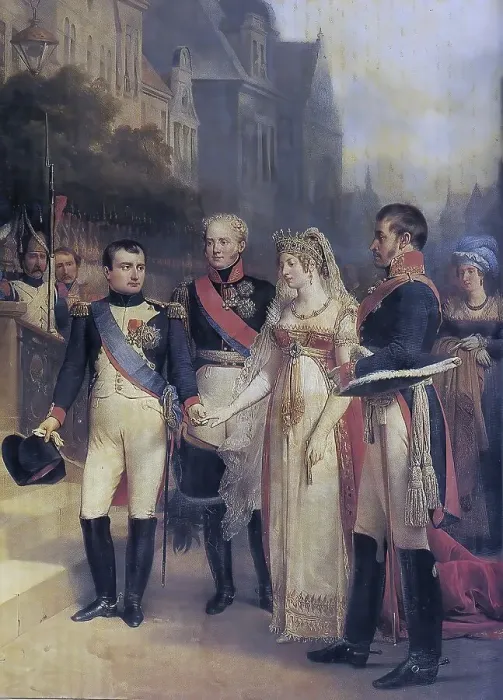 Framed Print : Reception at the Peace of Tilsit 1807 Napoleon