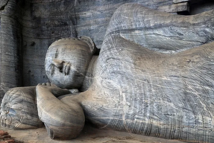 Framed Print : Reclining Buddha, Gal Viharaya Framed Print : Reclining Buddha, Gal Viharaya
