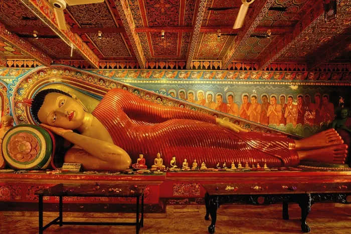 Framed Print : Reclining Buddha statue in Isurumuniya Rajamaha Viharaya temple Framed Print : Reclining Buddha statue in Isurumuniya Rajamaha Viharaya temple