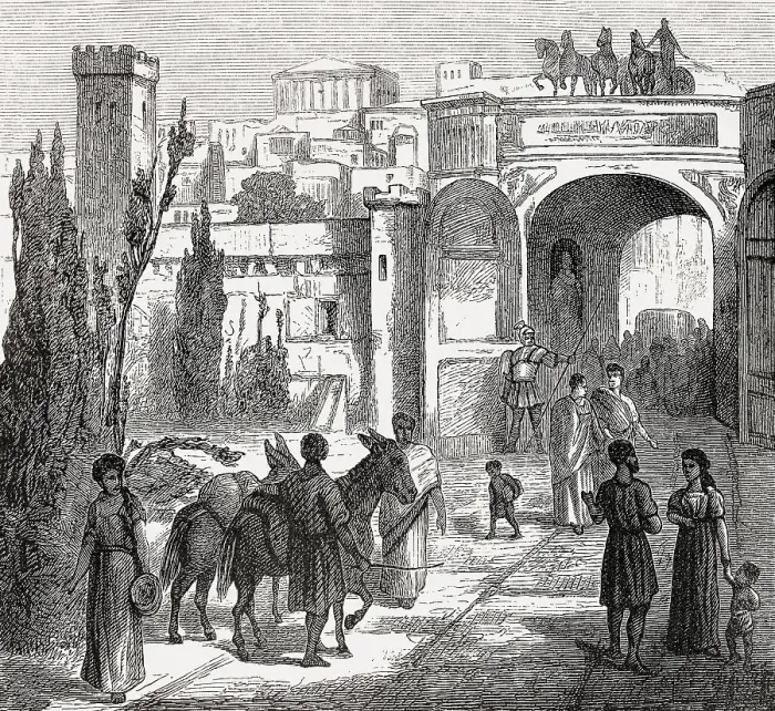 Framed Print : Reconstructed port gate to the Tyrrhenian Sea Framed Print : Reconstructed port gate to the Tyrrhenian Sea